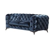 Glam style velour fabric tufted sofa by J&M additional picture 7