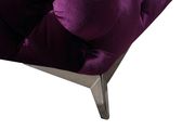 Glam style velour fabric tufted sofa by J&M additional picture 2