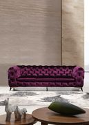 Glam style velour fabric tufted sofa by J&M additional picture 6