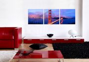 Golden gate 3pcs premium acrylic wall art by J&M additional picture 2