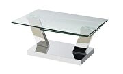 Chrome / glass coffee table w/ rotating top by J&M additional picture 2