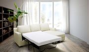 Storage/sleeper beige leather modern sectional sofa by J&M additional picture 2