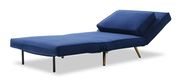 Royal blue microfiber upholstery sofa bed chair by J&M additional picture 3