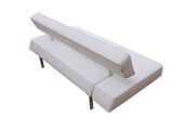 Elegant contemporary white sofa bed w/ tufted seat by J&M additional picture 3