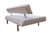 Elegant contemporary white sofa bed w/ tufted seat by J&M additional picture 4