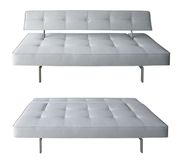 Elegant contemporary white sofa bed w/ tufted seat by J&M additional picture 5