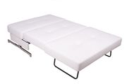 Contemporary sleeper sofa bed loveseat in white additional photo 2 of 4
