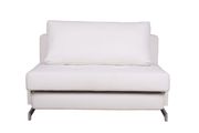 Contemporary sleeper sofa bed loveseat in white additional photo 5 of 4