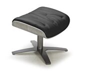 Chaise chair in full black thick leather by J&M additional picture 2