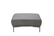Gray leather contemporary ottoman by J&M additional picture 2
