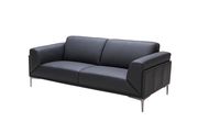 Black leather modern sofa additional photo 5 of 4