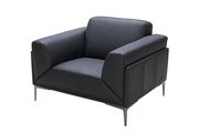 Black leather modern chair additional photo 2 of 1