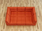 6pcs living room set in pumkin orange leather by J&M additional picture 3