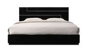 Black lacquer high-gloss finish platform bed additional photo 2 of 6