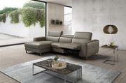 Recliner leather sectional in gray leather by J&M additional picture 2