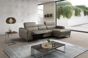 Recliner leather sectional in gray leather by J&M additional picture 2