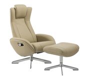 Recliner leisure lounger chair + ottoman set in nomad by J&M additional picture 2