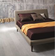 Modern taupe design bed in minimalistic design additional photo 3 of 4