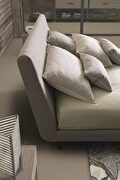 Modern taupe design bed in minimalistic design by J&M additional picture 3