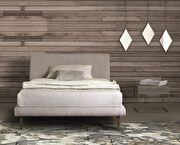 Modern taupe design bed in minimalistic design by J&M additional picture 5