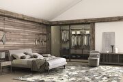 Modern taupe fabric designer bed in minimalistic design by J&M additional picture 5