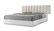 White lacquer high-gloss modern platform bed by J&M additional picture 10