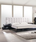 Black lacquer/white high-gloss modern platform bed by J&M additional picture 6