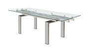 Chrome legs / clear glass dining table w/ extensions by J&M additional picture 6