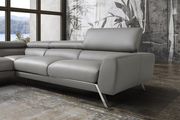 Gray contemporary full leather sectional sofa additional photo 3 of 5
