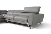 Gray contemporary full leather sectional sofa additional photo 4 of 5