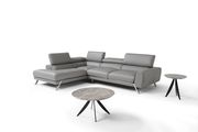 Gray contemporary full leather sectional sofa by J&M additional picture 6