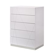 Contemporary high-gloss chest in white by J&M additional picture 2