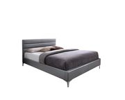 Modern gray eco-leather platform bed by J&M additional picture 2
