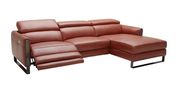 Ochre Italian leather recliner sectional sofa by J&M additional picture 2