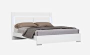 Contemporary style white lacquer platform bed additional photo 5 of 5