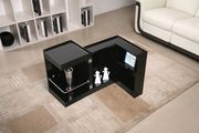 Black stylish end table w/ inside bar compartment by J&M additional picture 2