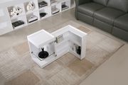 White stylish end table w/ inside bar compartment by J&M additional picture 2