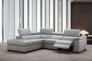 Power recliner gray premium leather sectional by J&M additional picture 2