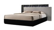 Black and gray lacquer finish bed with LED hb by J&M additional picture 7