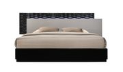 Black and gray lacquer finish bed with LED hb by J&M additional picture 8