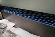 Black and gray lacquer finish bed with LED hb by J&M additional picture 10