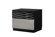 Black and gray lacquer finish nightstand by J&M additional picture 2