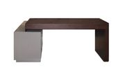 Gray/walnut corner office desk by J&M additional picture 2