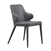 Gray eco leather contemporary dining chair by J&M additional picture 4