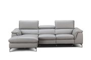 Gray color full leather sectional recliner sofa by J&M additional picture 2