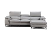 Gray color full leather sectional recliner sofa by J&M additional picture 2