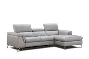 Gray color full leather sectional recliner sofa by J&M additional picture 3