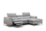 Gray color full leather sectional recliner sofa by J&M additional picture 4