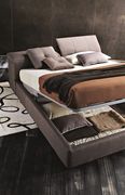 Modern taupe bed w/ storage and platform by J&M additional picture 4