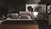 Modern taupe fabric king bed w/ storage by J&M additional picture 3